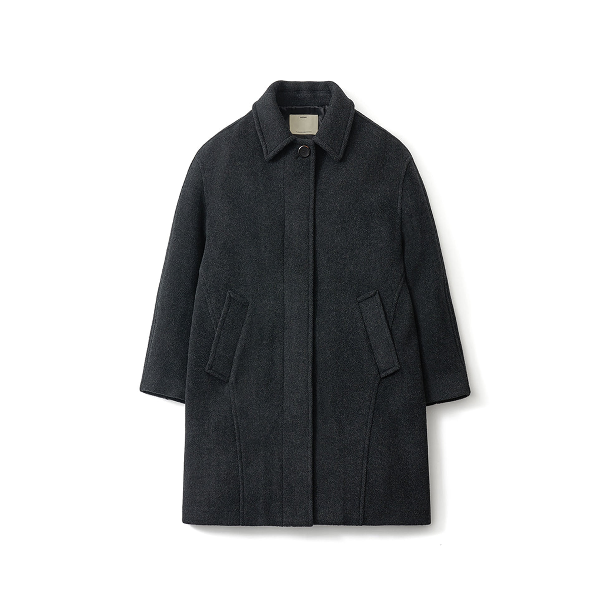 【POTTERY】 W OVERSIZED HALF COAT : CHARCOAL GRAY