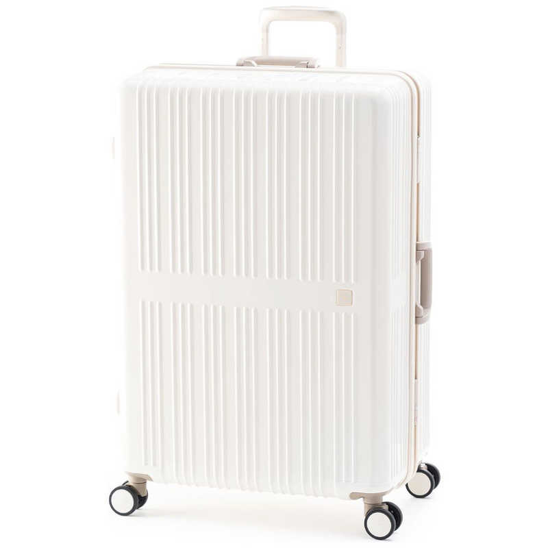 A.L.I　ハードキャリー Dream Light クリームホワイト フレームタイプ [TSAロック搭載 /96L /1週間以上] 超軽量 再生PET生地 極静音キャスター　ALI-099-28