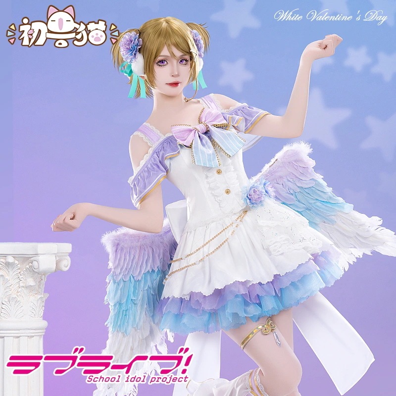 初獣猫ラブライブアニメ小泉花阳コス衣装ホワイトデーエンジェルアイドル企画