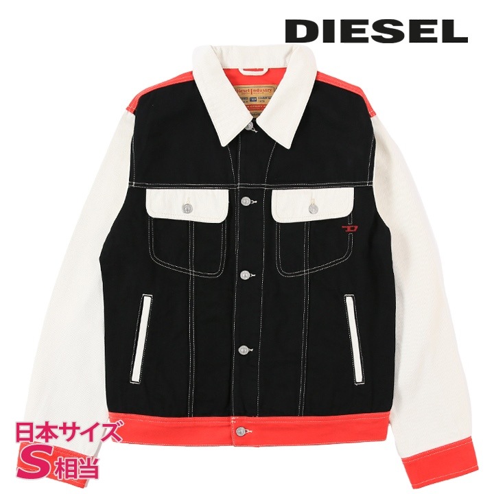 デニムジャケット メンズ D-BARCY カラーブロック 切替 長袖 die-m-o-f4-70j