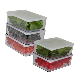 冷蔵庫 保管容器 おかず 料理 材料 密閉容器 5個 セット / 食材 果物 食事材料 保存 容器 保管箱