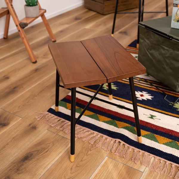 スツール おしゃれ 北欧 木製 椅子 腰掛け ナチュラル カントリー スチール 脚 玄関 リビング ダイニング インテリア カフェ風 高さ 35cm サイズ シンプル