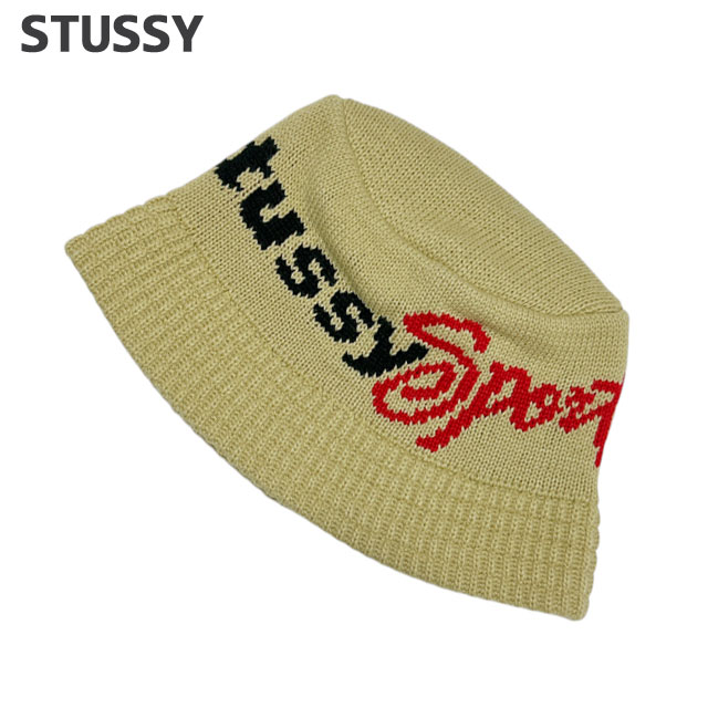ステューシー STUSSY BUCKET STUSSY SPORT KNIT バケット ハット バケハ スケート ストリート エイトボール ストックロゴ 252-000547-056