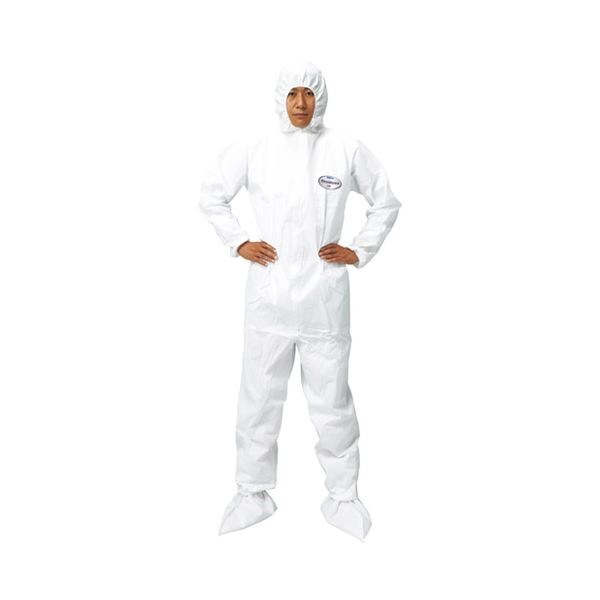 (まとめ）日本製紙クレシア クリーンガードA40ツナギ服L 9792080(×5セット)