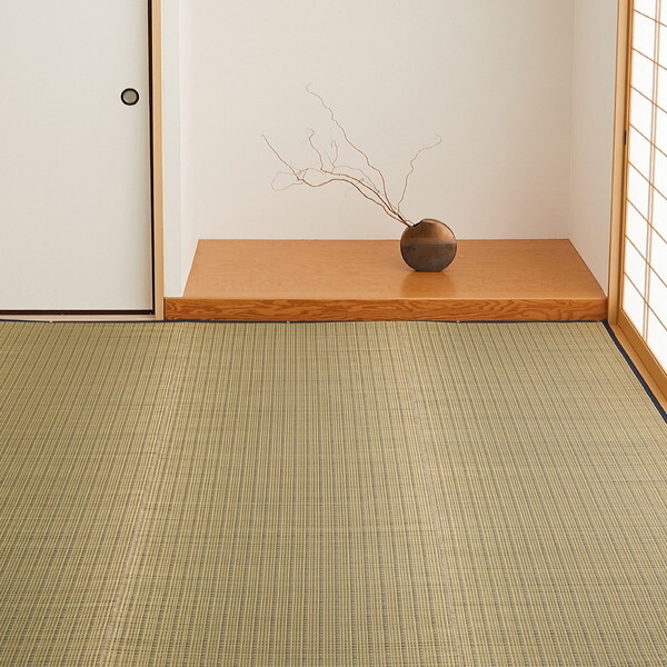 81965445 国産い草カーペット 清涼 本間4.5畳 286×286 ブルー メーカー直送