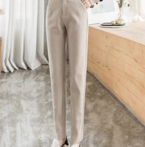ボトムス パンツ レディース 韓国 個性的 ハイウエスト ストレート 大人可愛い きれいめ 上品 無地 ロングシーズン ママ オフィス ＯＬ お出かけ 旅行 公園 体型カバー 美脚 脚長 着回し 学生