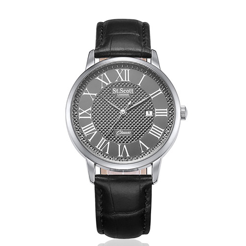 ST7106LSGB Men Watch Alloy Metal Case Non-Scratch Hard Mineral Glass