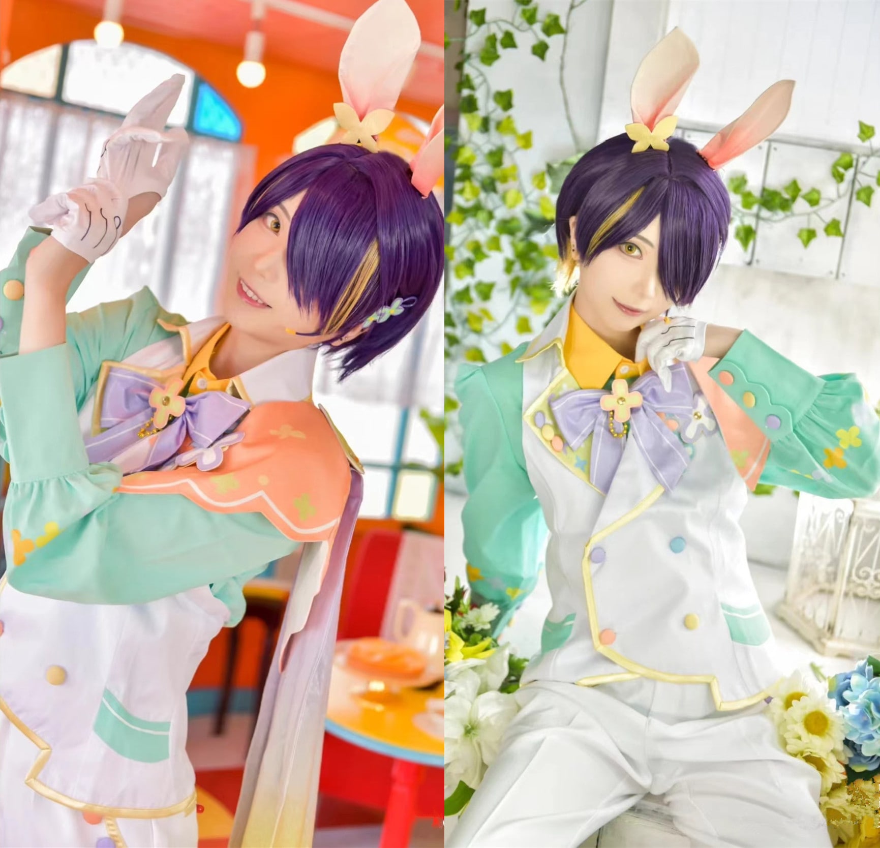 [今日は安い-出荷が早い]あんさんぶるスターズ PuffyBunny パラダイムリバシ 日々樹渉 ひなた 天城一彩 仙石忍 影片みか コスプレ衣装 コスチューム ハロウィーン品質良い 店舗お勧め