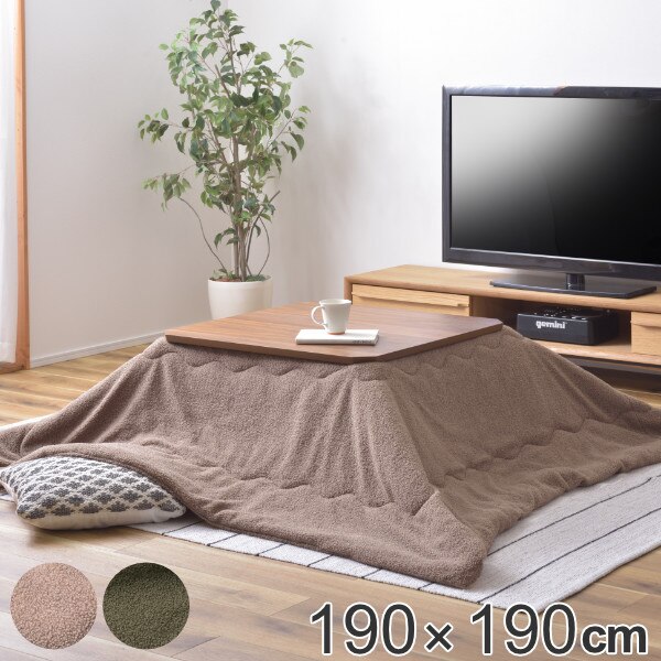 こたつ布団 190x190cm 薄掛け 正方形 ボア こたつ 布団 コタツ布団 5,464円