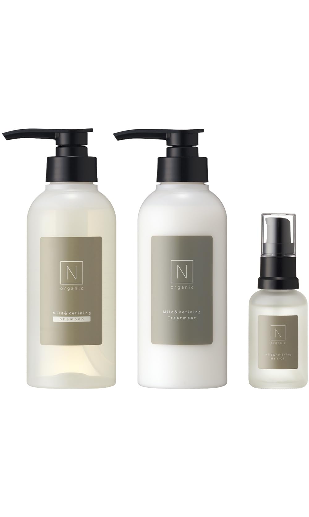 N organic マイルド&リファイニングヘアケアセット（シャンプー トリートメント ヘアオイル） グリーンシトラスの香り エヌオーガニック