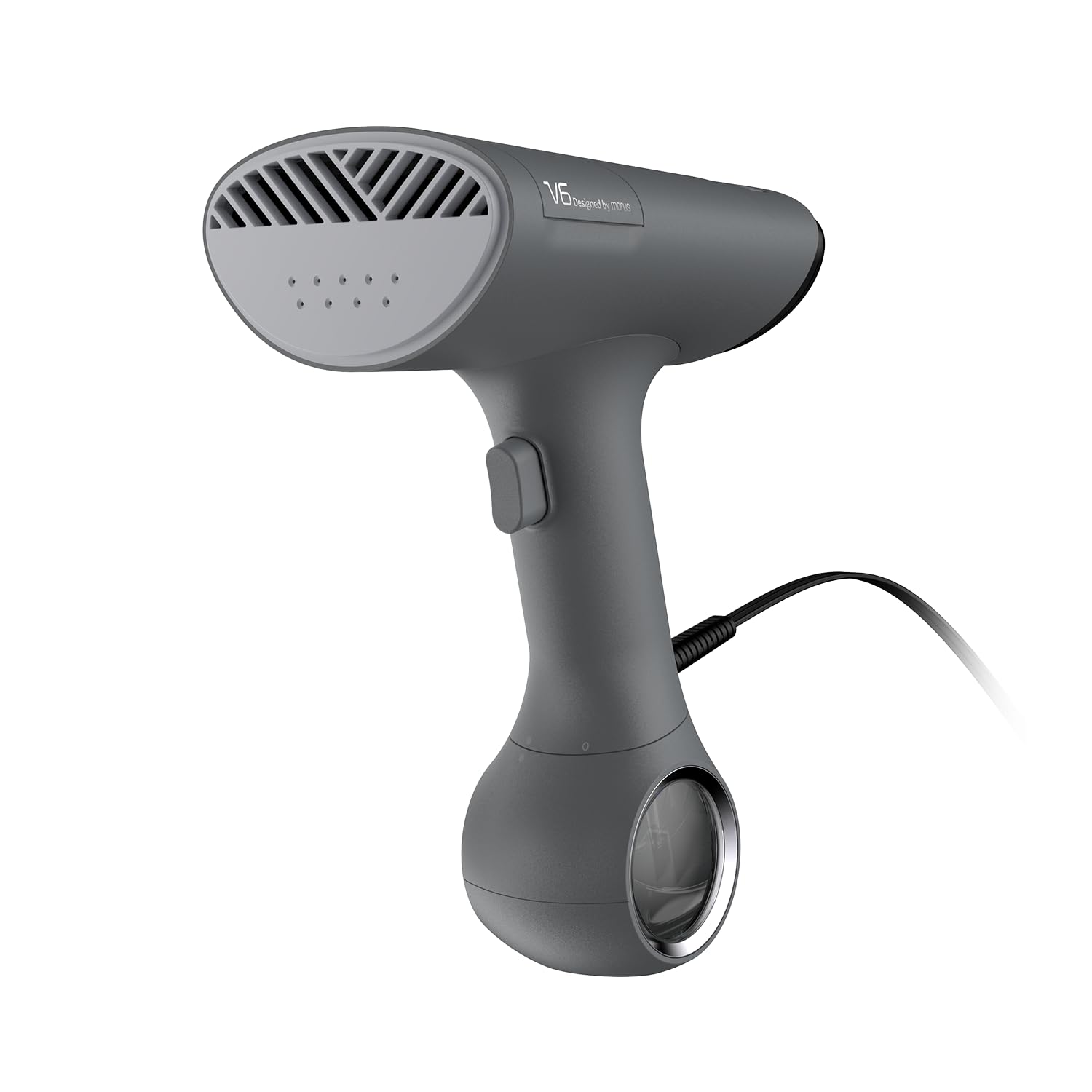 Morus V6 真空吸着式 衣類スチーマー [20g/分スチーム] スチームアイロン 片手操作/3段吸着力調整 花粉低減・ 脱臭 除菌 コンパクト設計 旅行出張用 プレスもできる2WAY(ダークグレ