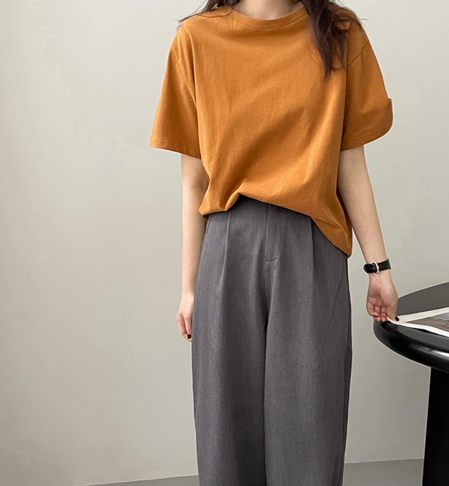 ボトムス デート モテアイテム スラックスパンツ フルレングス ハイウエスト コットン 大人可愛い きれいめ 上品 おしゃれ かっこいい 大人可愛い ラブリー キュート ガーリー クール モード系