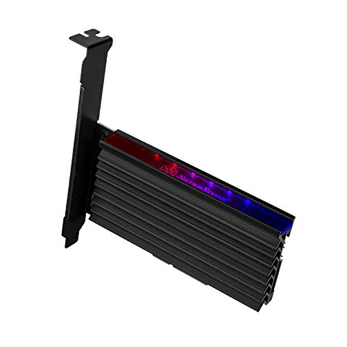 Silver Stone M.2 NVMe SSD NGFF Mキー*PCIe x4 ARGBアダプ