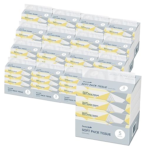 アイリスプラザ(IRIS PLAZA) 【20個セット】 ティッシュペーパー 300枚(150組)×100パック スマートエール ティッシュ 日本製 蛍光染料 不使用 パルプ 100%
