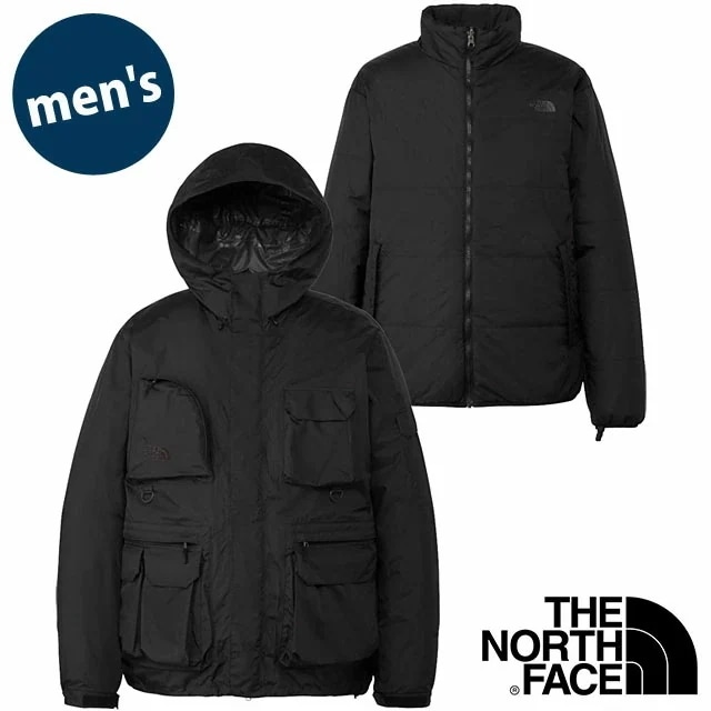ウーロスフィールドユーティリティトリクライメイトジャケット [NP62530-K] メンズ TNF アウトドア アウター 中綿インナー 3WAYジャケット 撥水 ブラック 正規取扱店