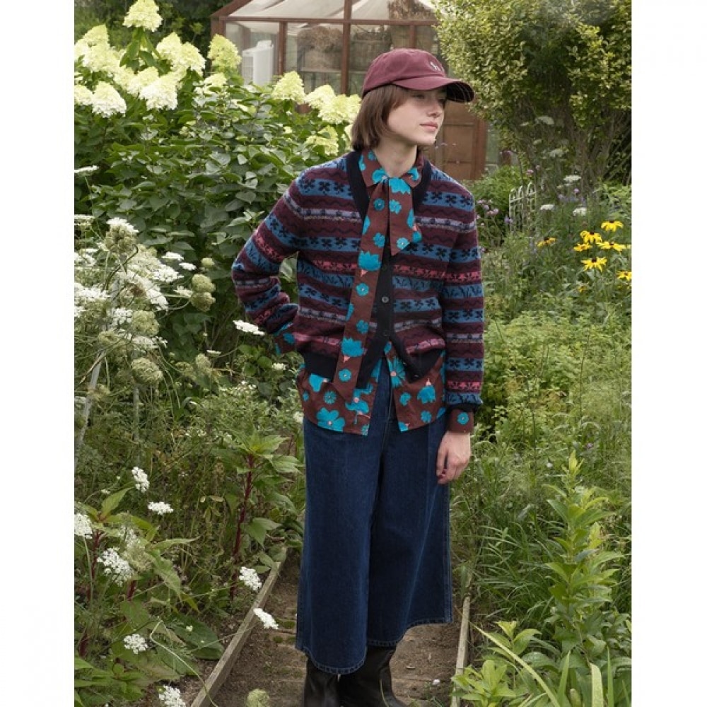 (ヘッジズレディース) 24FW ワンタッククロップデニムパンツネイビー HSPA4D881N2