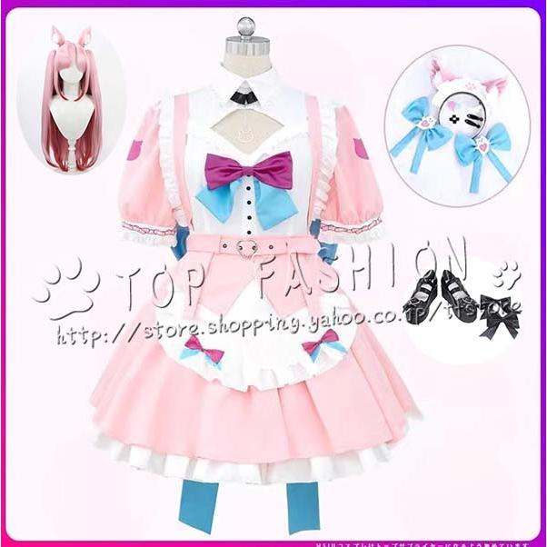 2026人気販売!バーチャル YouTuber Vtuber 風 結城さくな Yuuki Sakuna コスプレ衣装 ウィッグ 靴 cosplay コスチューム 演出服アニメ変装仮装 ハロウィン クリ
