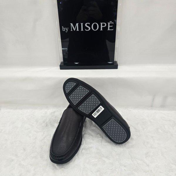 By 男性 シンプル 無地 ローファー 122HT337SH202 DBROWN 4 JJ