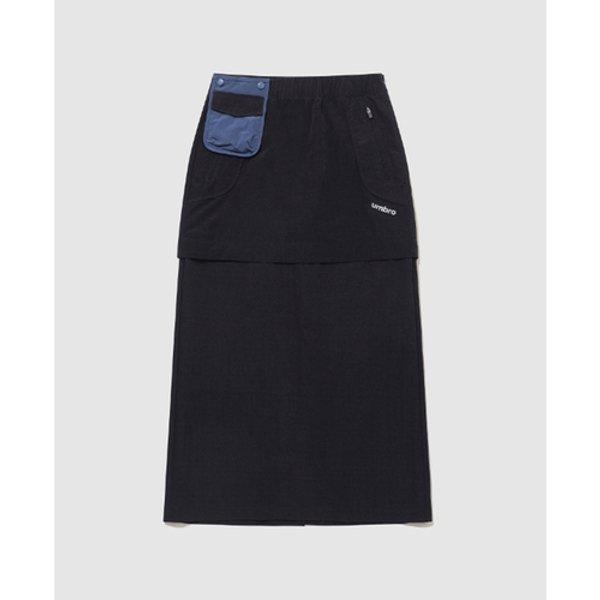 ウェイファインダーW配色トランスフォームスカートBB UQ122CSK12 BLK BRW