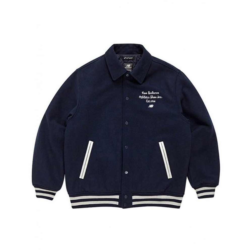 国内ストアエディションニューバランスコーチバーシティジャケット NBNQC42813-NAVY P2411
