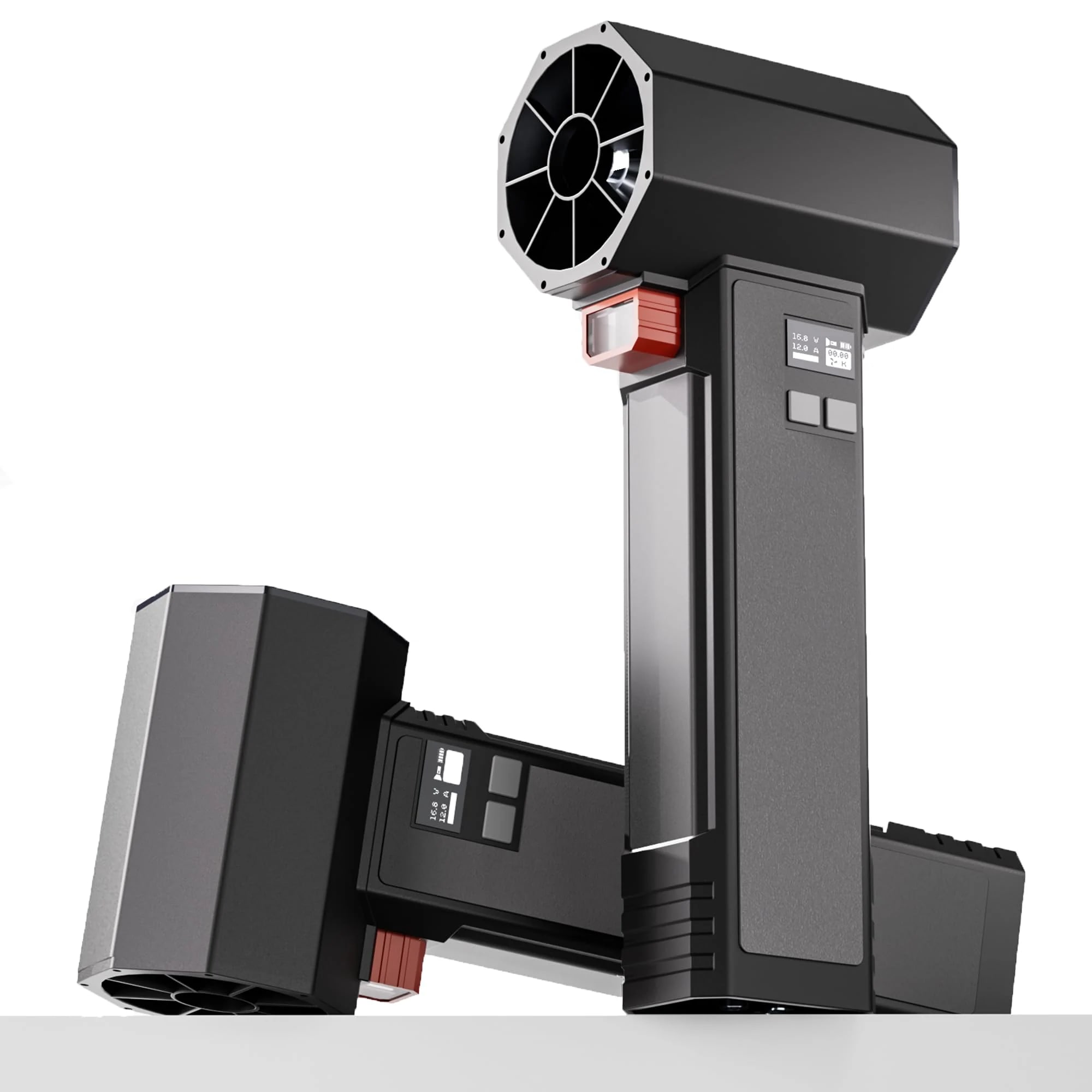 洗車 ブロワー最強 ブロワー 日本企業 日本ブランド 4段変速 BMS高性能電池 充電式 軽量 小型 強力 電動エアダスター 低騒音 LEDライト付き PC掃除/キーボード/家具/車内/エアコン/洗車