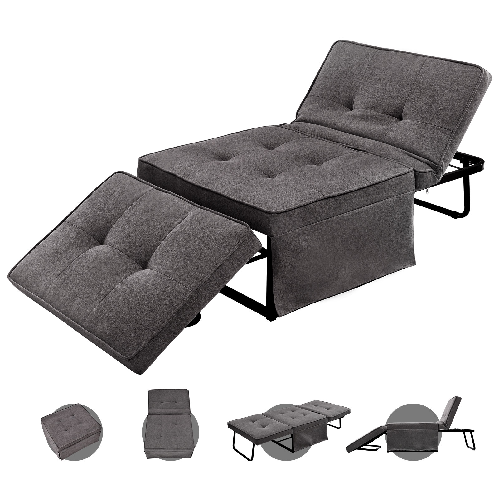 【国内出荷】1人掛け ソファ 折りたたみソファ リクライニングソファ 3WAY コンパクト オードマン2