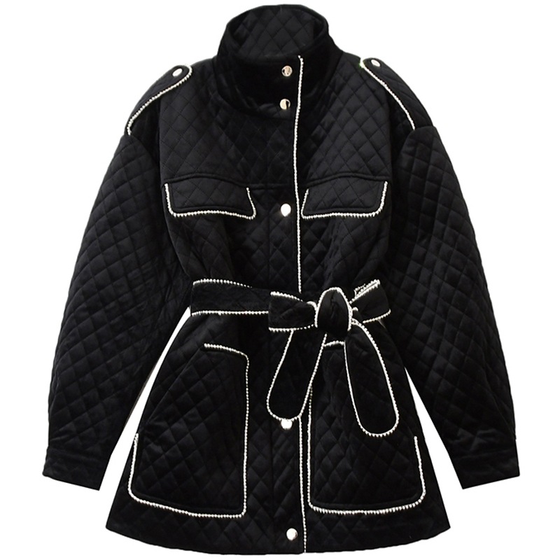 【送料無料】レディース 2カラー コート ジャケット キルティング スタンドカラー 6,160円