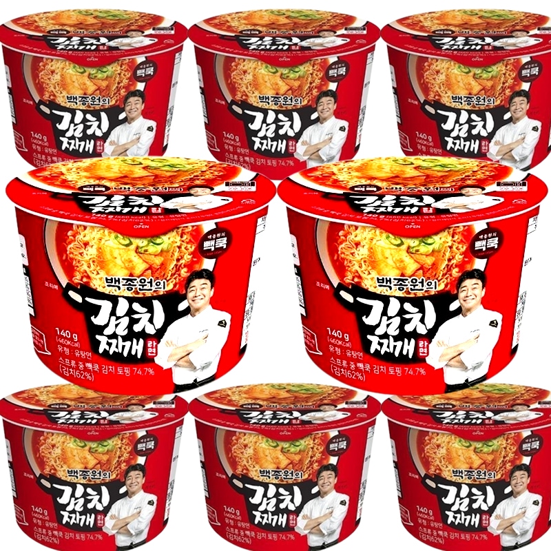 ペク ジョンウォンラーメンペックラーメン キムチチゲカップラーメン140g x 8EA