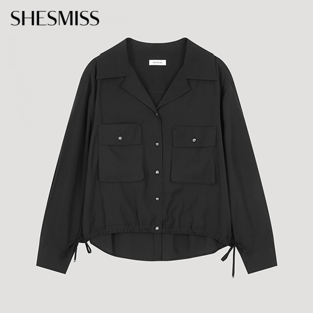 (Shes Miss) ワイドオープンカラーシャツ_swwsto32040_BK 6,052円