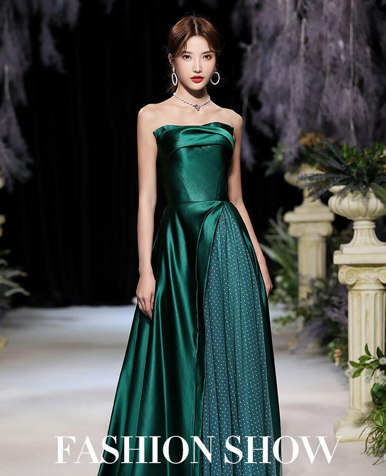 【今季トレンド】エレガント 高級 グリーン ウェディングドレス 舞台演出 レディースドレス パーティー 結婚式 音楽会 演奏会 おしゃれ ロングワンピース チューブトップ イベント 司会 お呼ばれ 成 4,596円