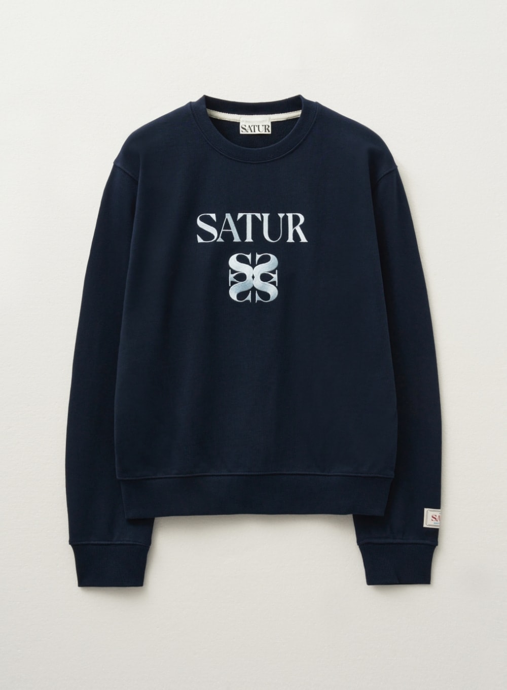 【SATUR】 (W) CLASSIC LOGO SWEATSHIRT : CLASSIC NAVY