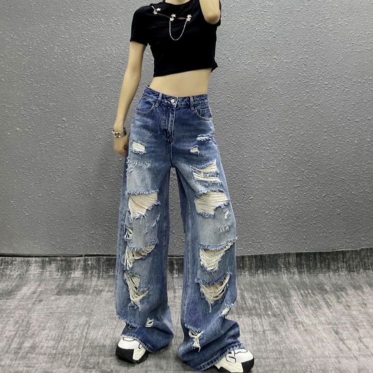 ボトムス パンツ デニムパンツ ジーンズ ダメージ加工 ダメージジーンズ ロングパンツ ポケット かわいい 大人可愛い きれいめ シンプル カジュアル おしゃれ かっこい 大人女子 こなれ感 きちんと