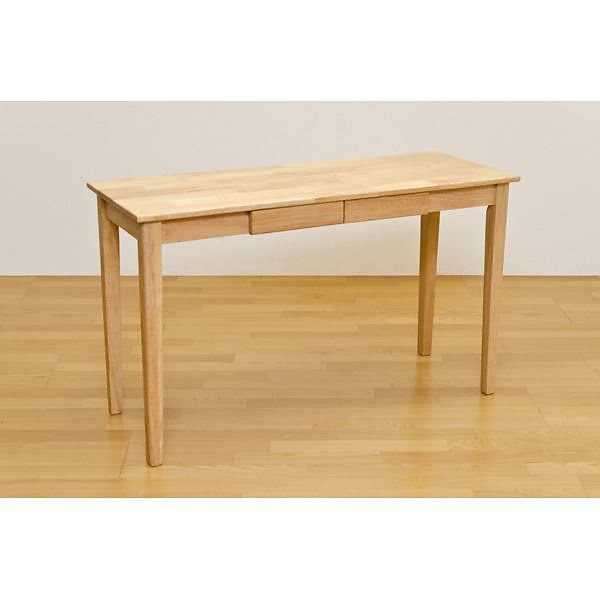 木製テーブル 長方形 120cm45cm 引出し2杯付き ナチュラル 木目調 リビング/ダイニング/作業台