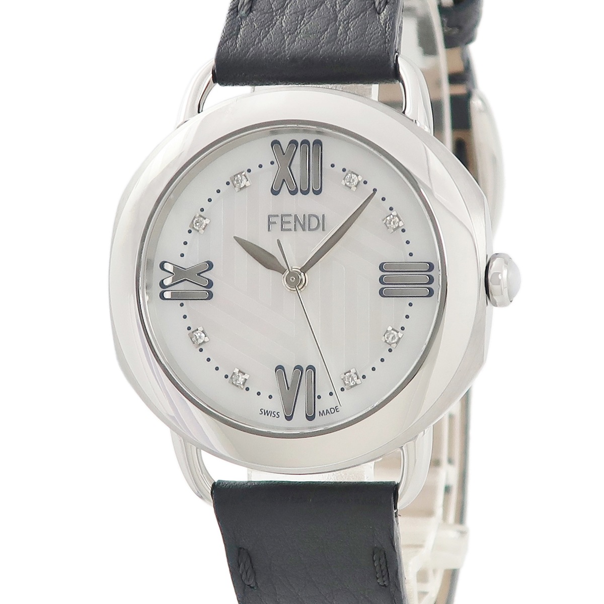 セレリア 36MM F8020345H0DIN クオーツ メンズ レディース 未使用 純正ダイヤ シェル 白 3年保証