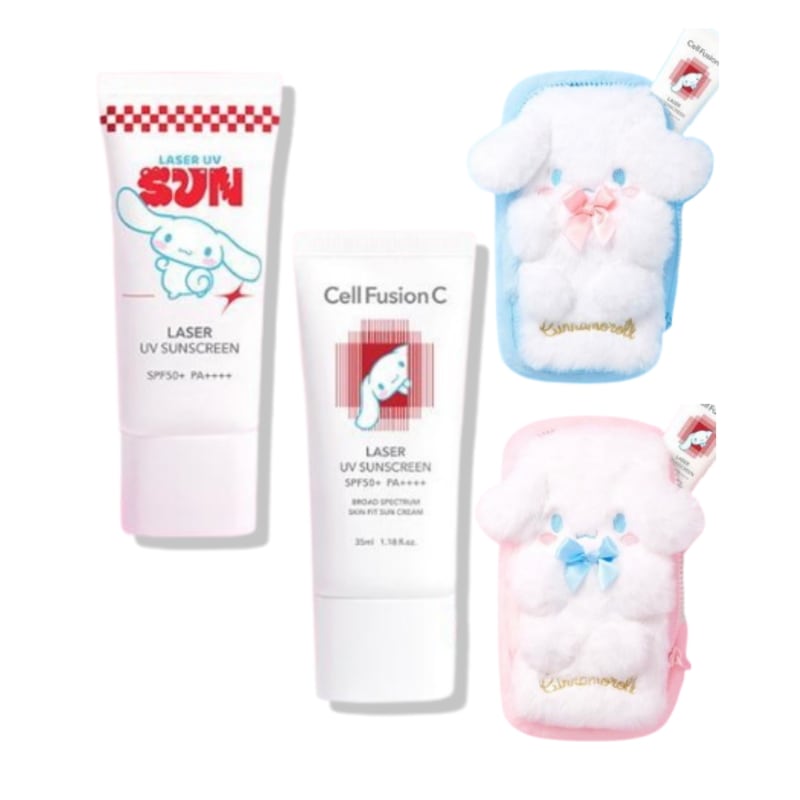 [正規品]レーザーUV サンスクリーン 35ml ダブル企画/シナモロールポーチランダム贈呈/韓国人気/サンリオコラボ