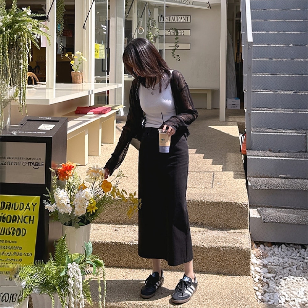 (JSTYLEのイーブレット) イーブレットコリメコットン Hラインロングスカート Jスタイル