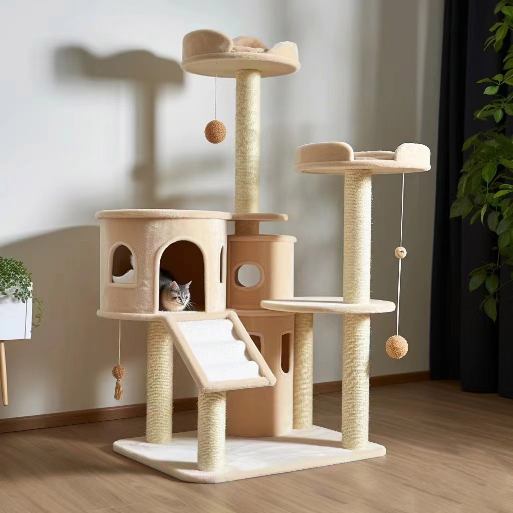 【新しいデザインを追加】キャットタワー 据え置き ペット用品 猫の棚登り 猫の巣 猫が板を引っかき 猫の木 猫グッズ ペットの猫 おもちゃ カプセルカプセル