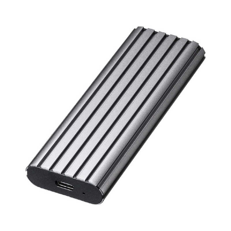 サンワサプライ　SSDケース USB-C+USB-A接続 シルバー [NVMe /1台 /M.2対応]　USB-CVNVM1