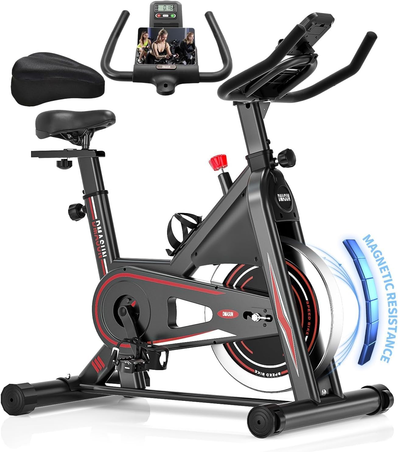 225 NEWDMASUN エアロバイク 家庭用 静音スピンバイク フィットネスバイク 静音 マグネット式 無段階調整 サドル・ハンドル調節可能 本格的トレーニング エクササイズマシン5年間商品クール 20,738円