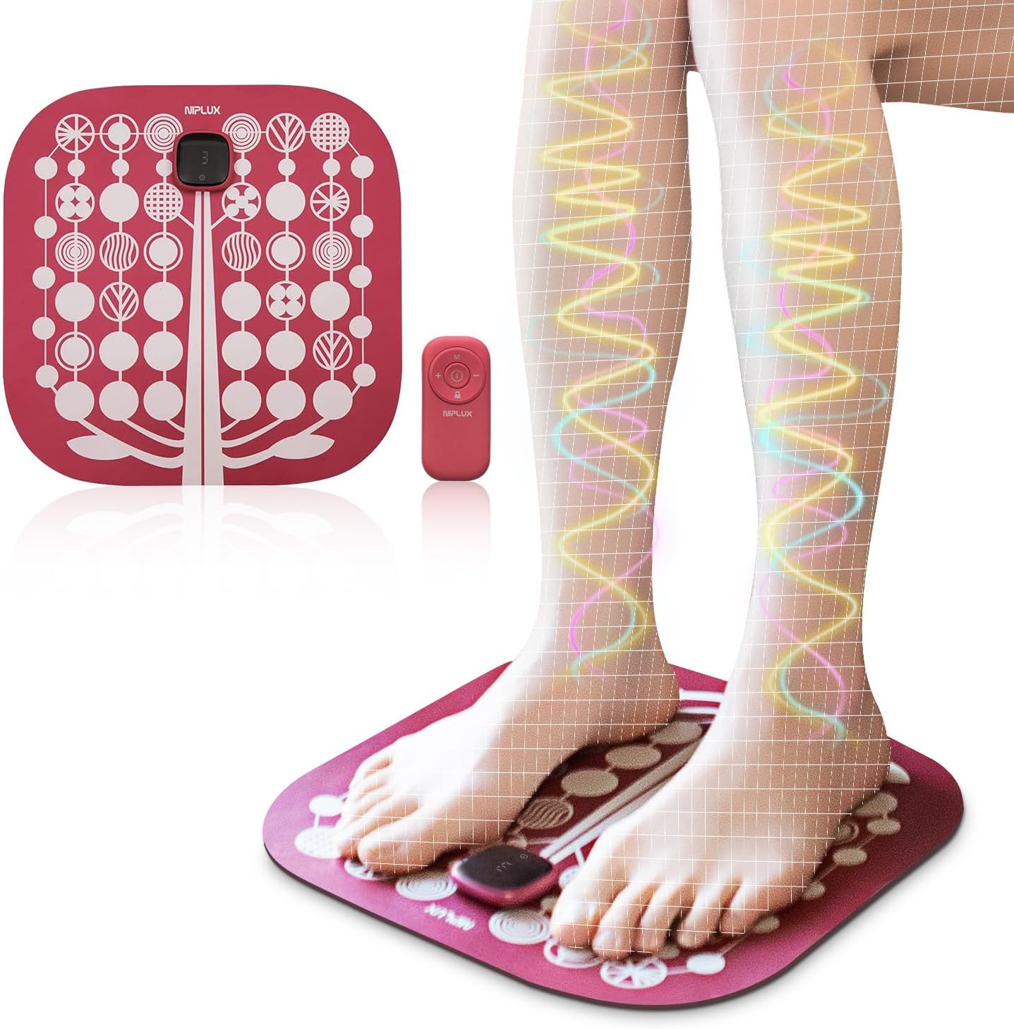 NIPLUX LEG RELAX ems 足裏 フットマット 日創プラス ニップラックス 足ケア ワイヤレス 5種類モード 16段階レベル 持ち運びに便利 美脚 休脚 敬老の日 プレゼント 誕生日