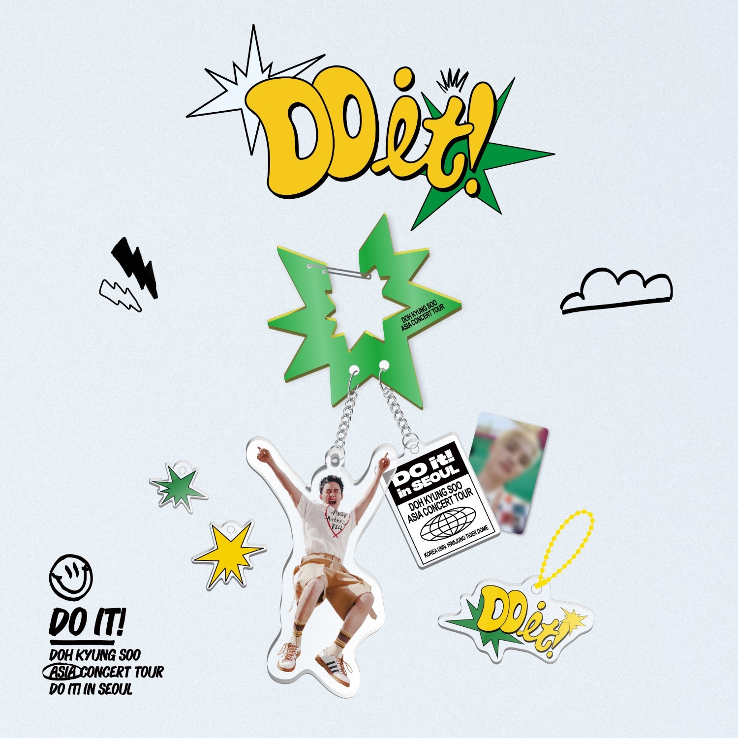 EXO D.O. (DOH KYUNG SOO) ACRYLIC CARABINER & KEYRING SET - ASIA CONCERT TOUR [DO it!] 5,525円