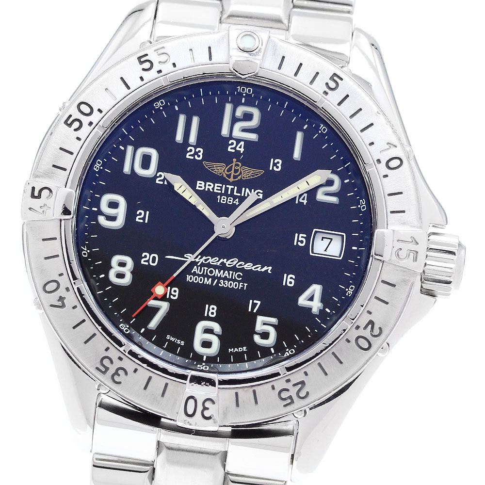 ブライトリング BREITLING A17340 スーパーオーシャン デイト 自動巻き メンズ _900760【中古】