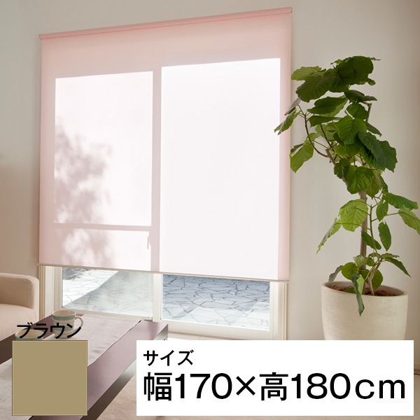 立川機工 ティオリオ ロールスクリーン 無地 170180 ブラウン メーカー直送