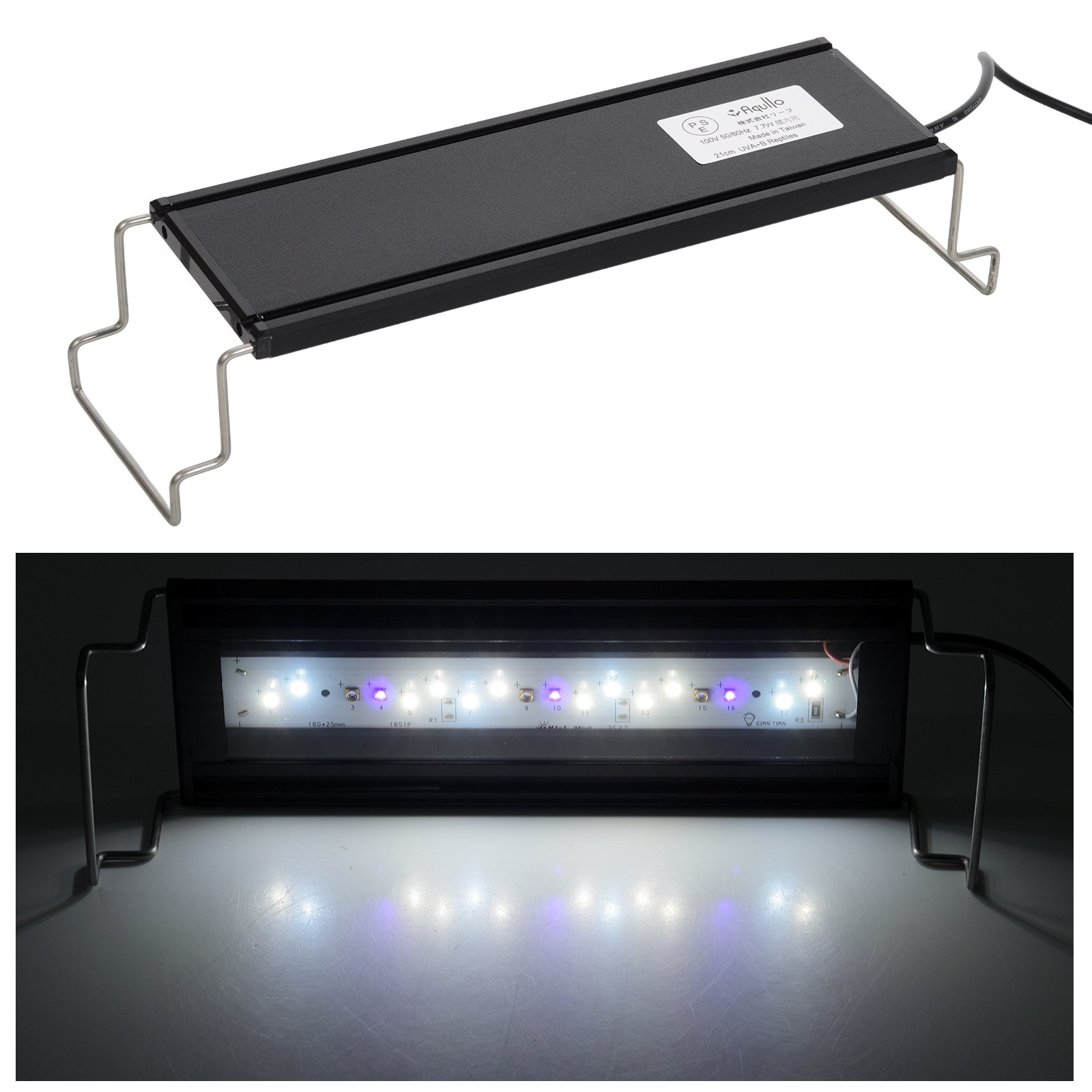 アクロ　爬虫類用　ＲＥＣＴＡＮＧＬＥ　ＵＶ　ＬＥＤ　２００　ＵＶＡ　ＵＶＢ　７５６ｌｍ　強紫外線　石英ガラス使用　ＣＲＣ17―41―10―10―00