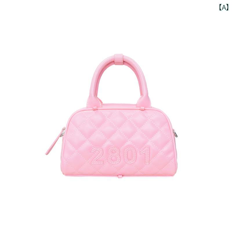 レディース　バッグ　カジュアル 2801 雰囲気 ブロガーのの ミニ ボーリング バッグ クラシック ラインストーン パターン カラフルな 目を 引く ペンダント