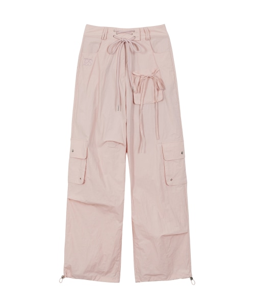 【ILLIGO】 Nylon string cargo banding pants pink 正規品