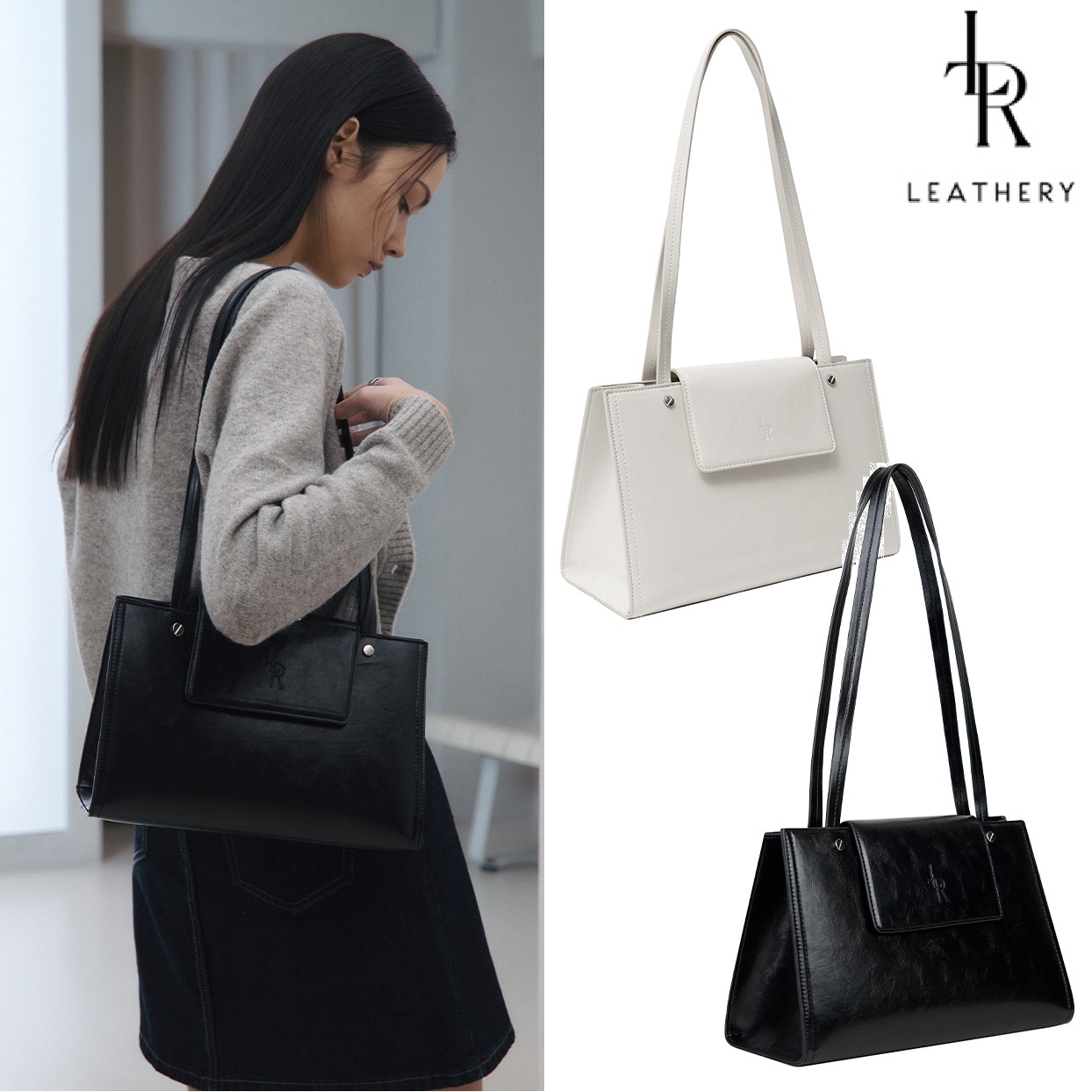 バッグ・カバンその他 [ LEATHERY ] Bolted Square Shoulder Bag LEATHERY☆Bolted Square Shoulder Bag (ショルダーバッグ