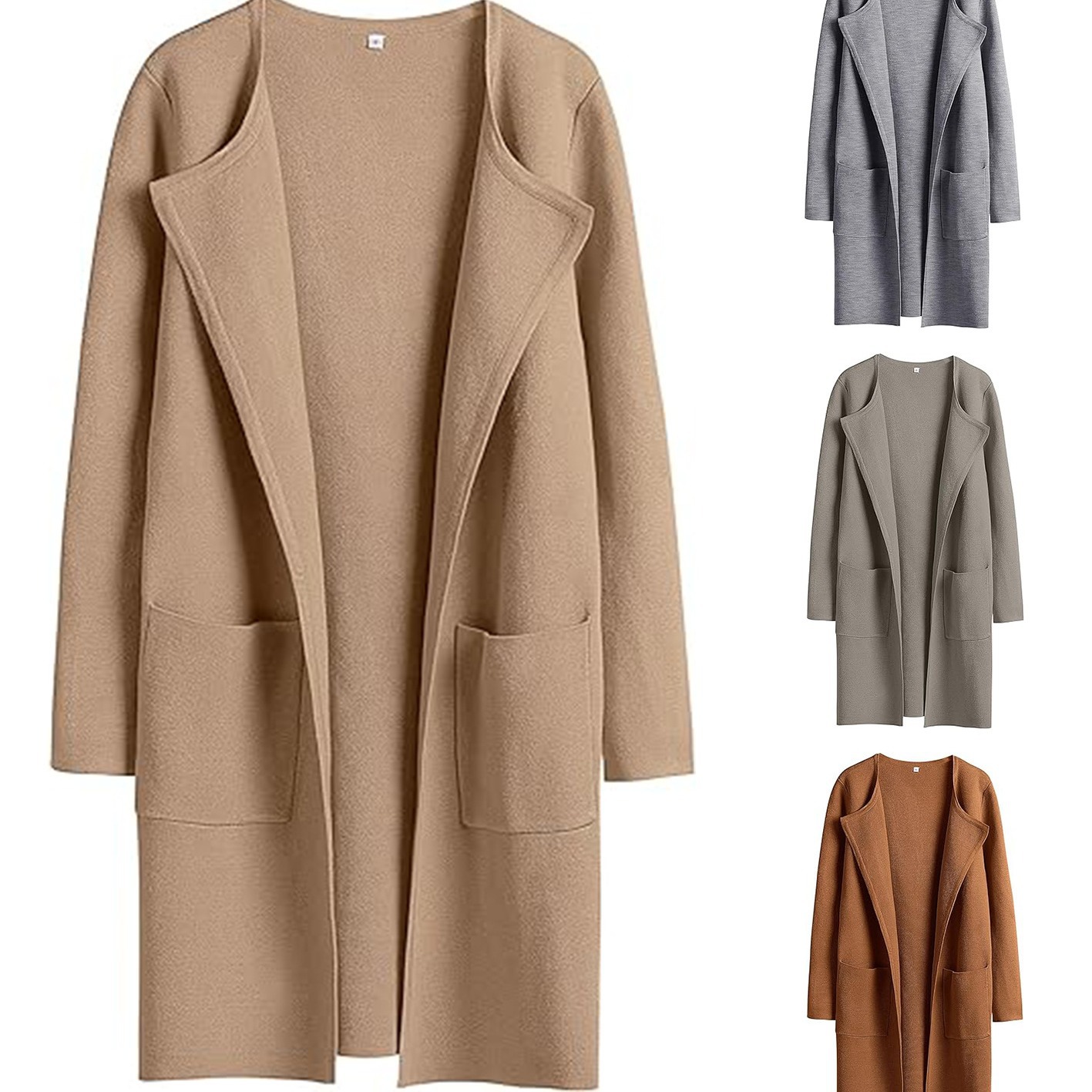 Temu Amazon European and American Women s Clothing Cross-Border Lapel Woolen Coat with Pocket Design 7,704円