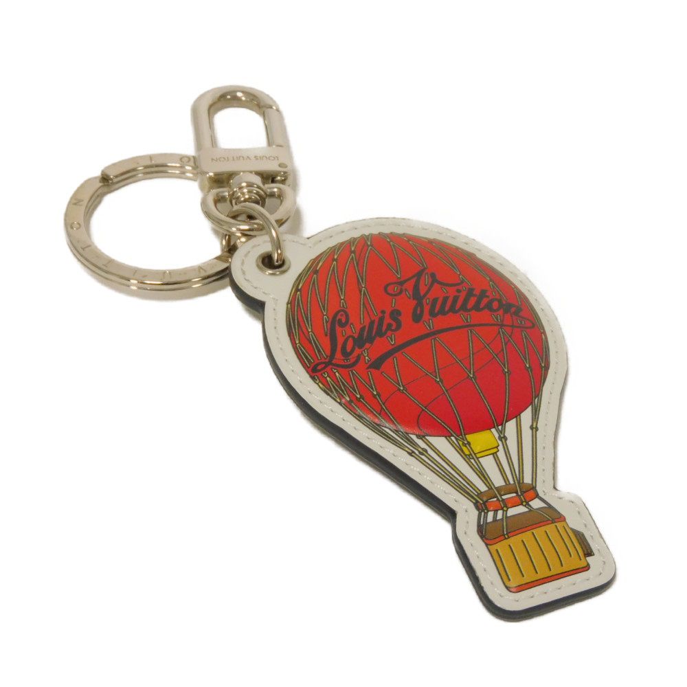 【中古】 キーホルダー ロゴ マルアエロ 気球 ホワイト ポルト クレ イラストーレ バルーン ダミエ グラフィット M68668