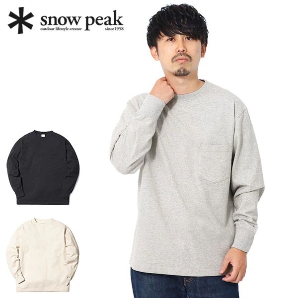 Tシャツ メンズ レディース 長袖 無地 ブランド ワンポイント ポケット 綿100 リサイクル コットン ロゴ アウトドア Recycled Cotton L/S T shirt SW-25AU01
